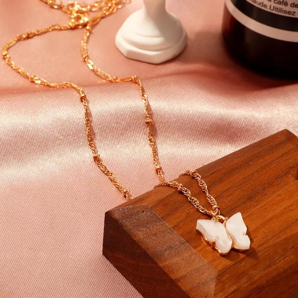 ✨ Butterfly Goddess Pink Pendant Necklace